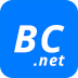 Logo with a blue background and with the initials of the name of the website (BC.net) as foreground