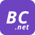 Logo with a purple background and with the initials of the name of the website (BC.net) as foreground