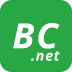 Logo with a green background and with the initials of the name of the website (BC.net) as foreground