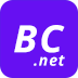 Logo with a indigo background and with the initials of the name of the website (BC.net) as foreground
