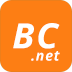 Logo with a orange background and with the initials of the name of the website (BC.net) as foreground