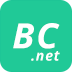 Logo with a teal background and with the initials of the name of the website (BC.net) as foreground